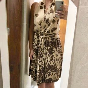 DVF Moritz Silk Leopard print Dress